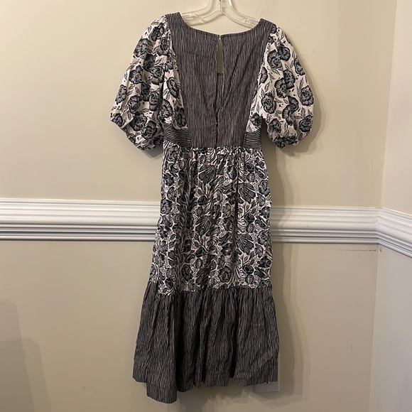 Blooming Print Adrienne Flounced Midi Dress - Picture 9 of 9